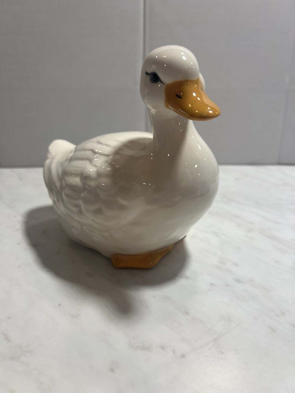 Ceramic Duck Figurine Bird Statuette Decor Vintage 5"
